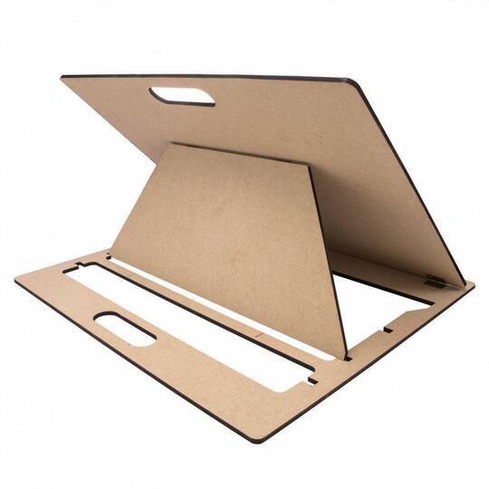 Rosa Studio 19" Brown B3 Adjustable Desk Tablet Easel with Handle